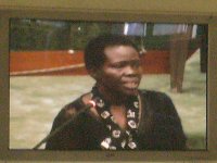 Courtesy Photo of Mrs. Mary Kur Deng as she appeared in the SSLA’s big TV screen affixed on the wall.